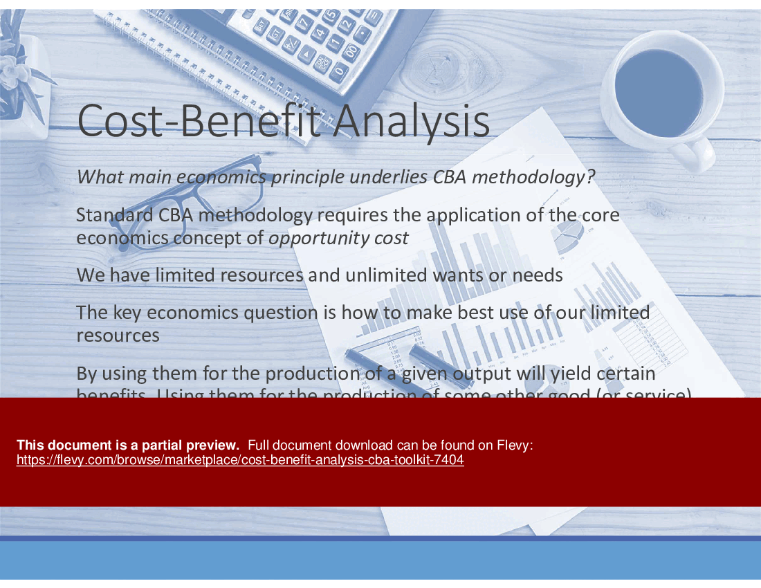 Cost-Benefit-Analysis (CBA) Toolkit (168-slide PPT PowerPoint presentation (PPTX)) Preview Image