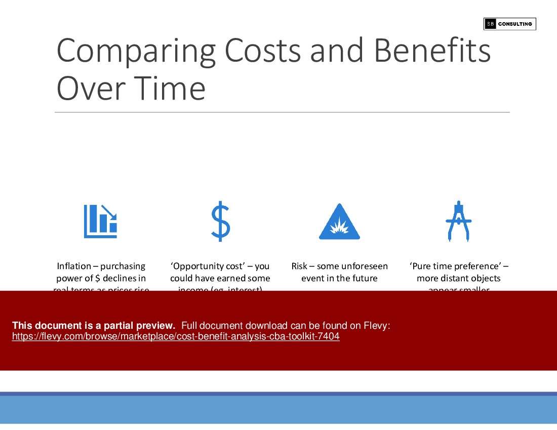 Cost-Benefit-Analysis (CBA) Toolkit (168-slide PPT PowerPoint presentation (PPTX)) Preview Image