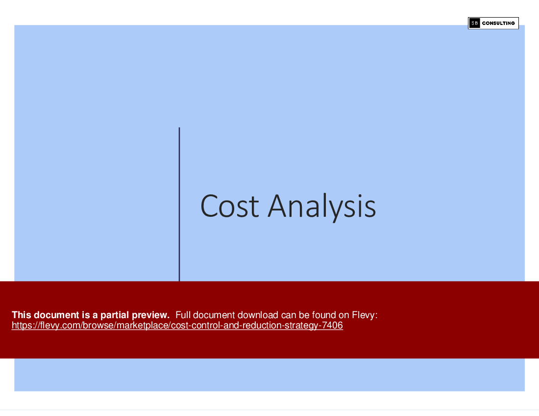 Cost Control and Reduction Strategy (263-slide PPT PowerPoint presentation (PPTX)) Preview Image