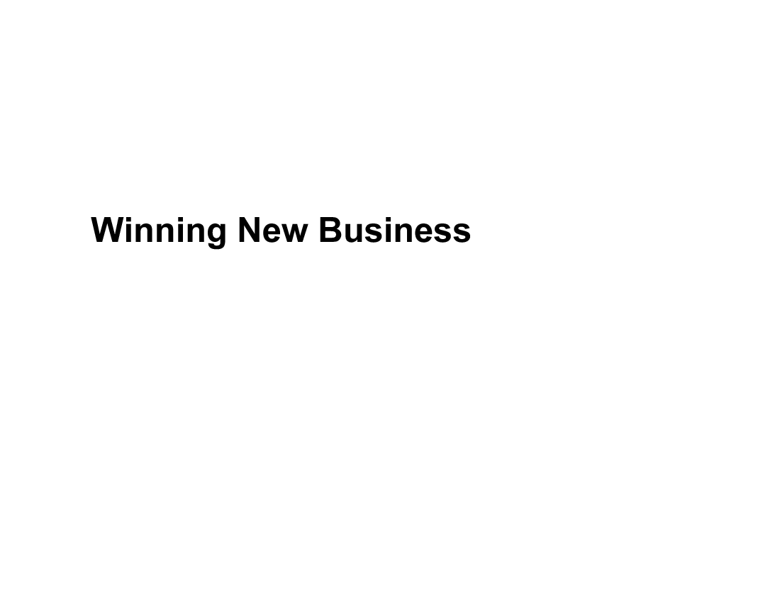 Winning New Consulting Business