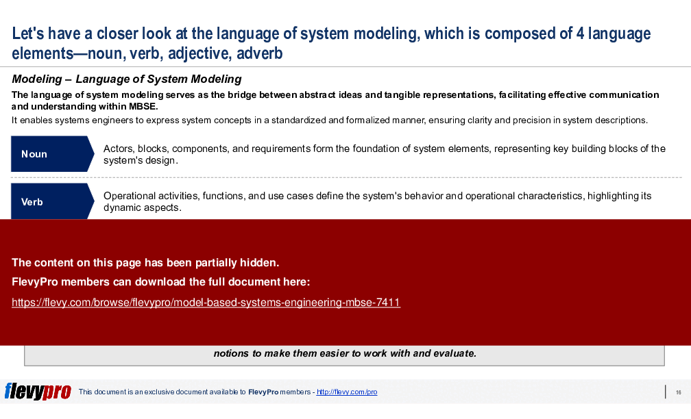 Model-Based Systems Engineering (MBSE) (33-slide PPT PowerPoint presentation (PPTX)) Preview Image