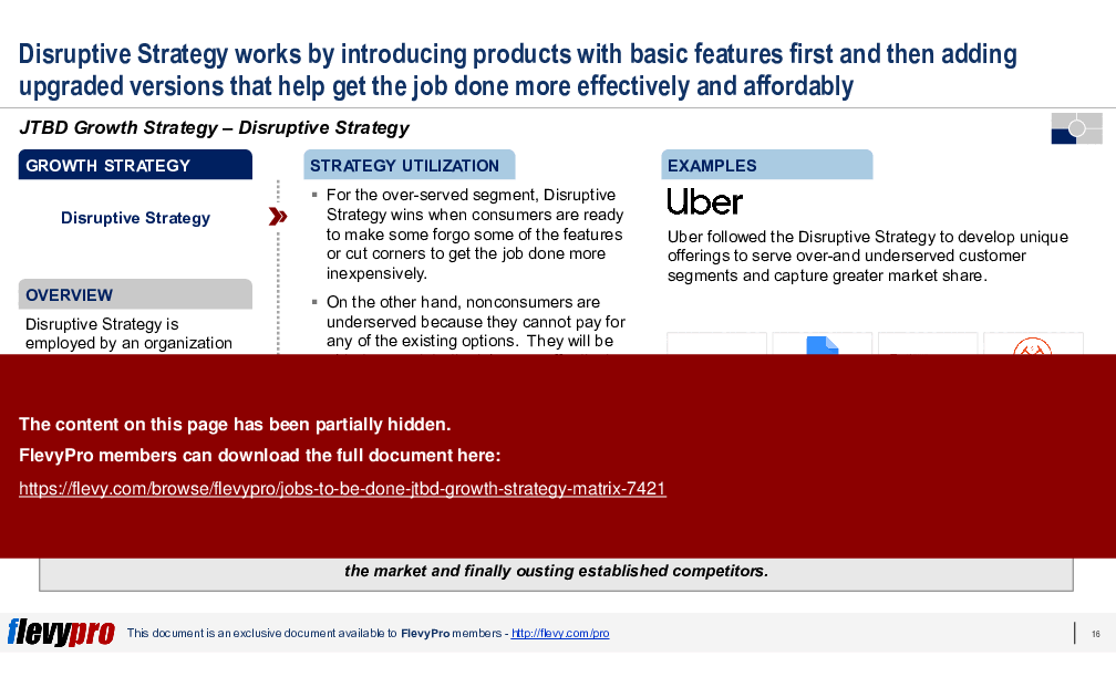 Jobs-to-Be-Done (JTBD) Growth Strategy Matrix (32-slide PPT PowerPoint presentation (PPTX)) Preview Image