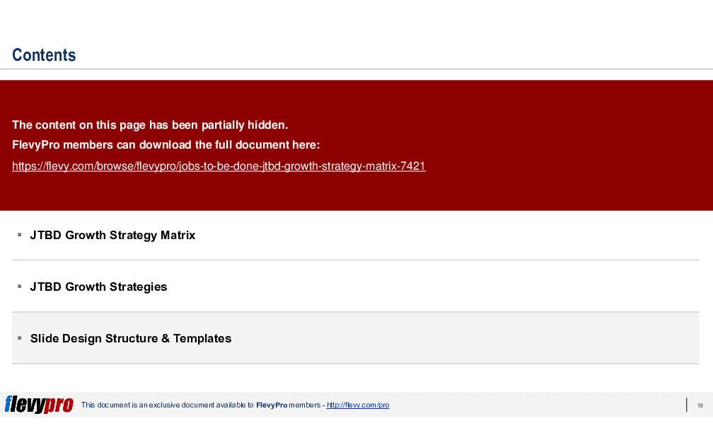 Jobs-to-Be-Done (JTBD) Growth Strategy Matrix (32-slide PPT PowerPoint presentation (PPTX)) Preview Image
