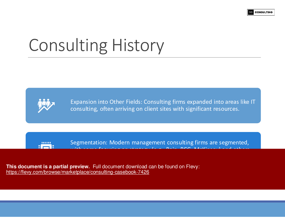 Consulting Casebook (260-slide PowerPoint presentation (PPTX)) Preview Image