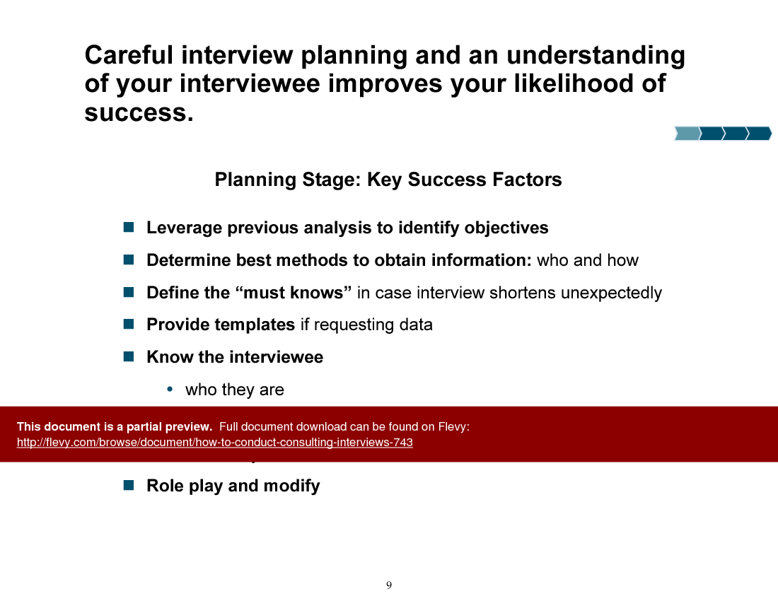 How to Conduct Consulting Interviews (32-slide PowerPoint presentation (PPT)) Preview Image