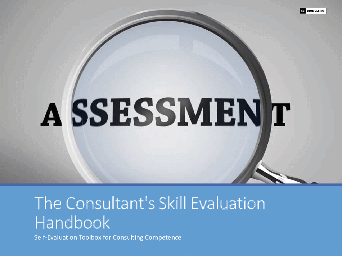 Consulting Self Evaluation Handbook