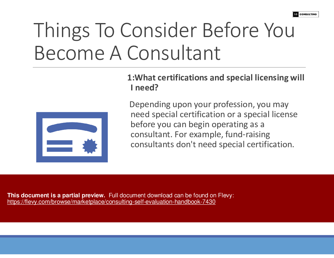 Consulting Self Evaluation Handbook (112-slide PPT PowerPoint presentation (PPTX)) Preview Image