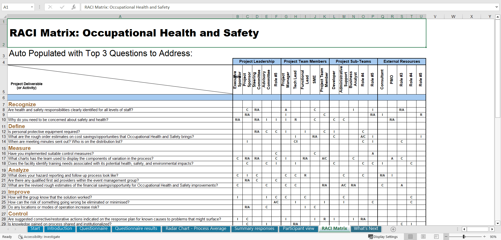 Occupational Health and Safety (OHS) - Implementation Toolkit (Excel template (XLSX)) Preview Image