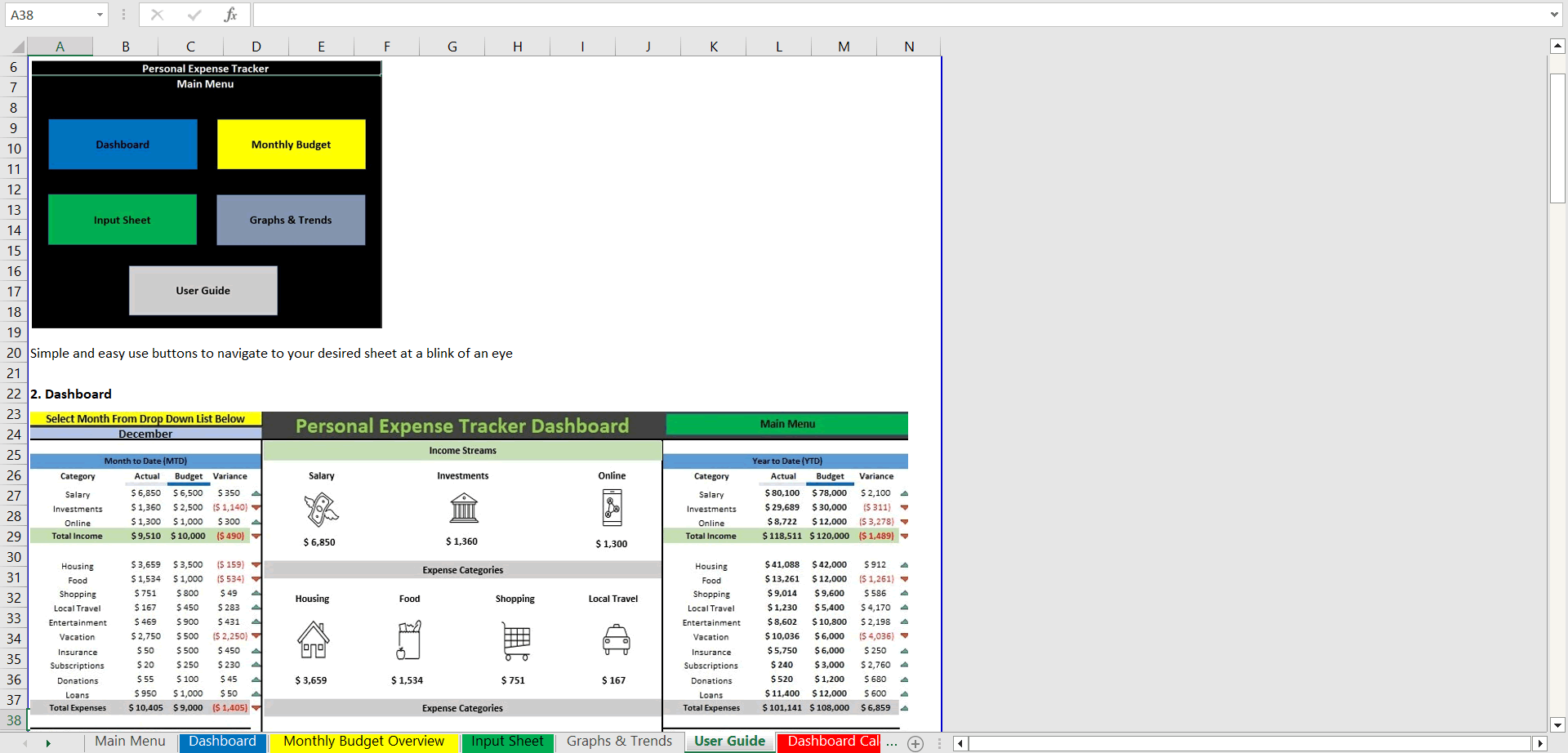 Effective Personal Expense Tracker (Excel template (XLSX)) Preview Image