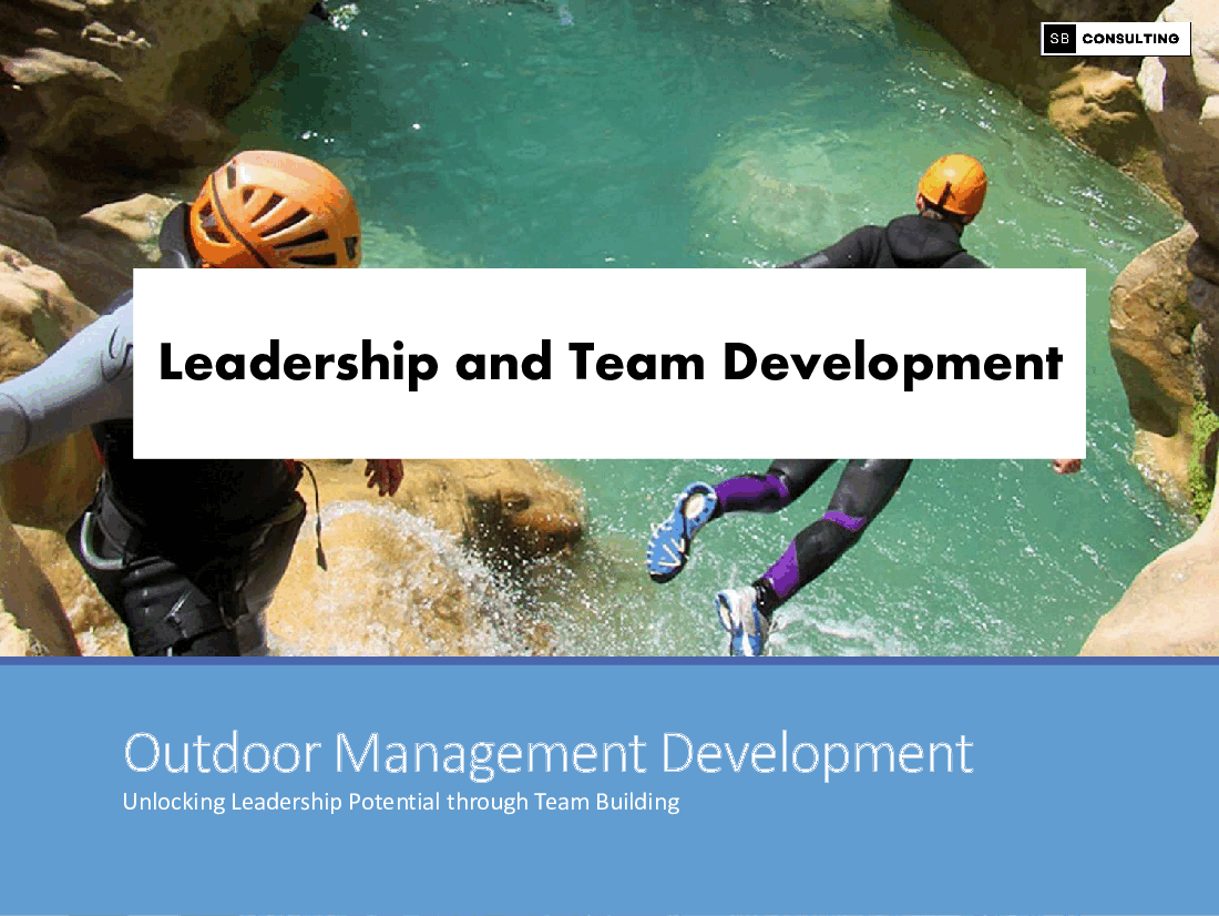 Outdoor Management Development (OMD) Business Toolkit