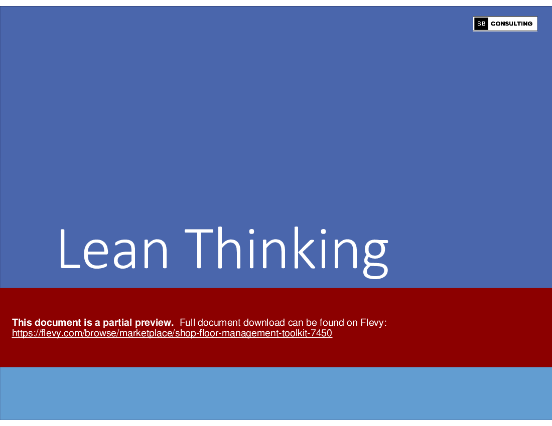 Shop Floor Management Toolkit (326-slide PPT PowerPoint presentation (PPTX)) Preview Image