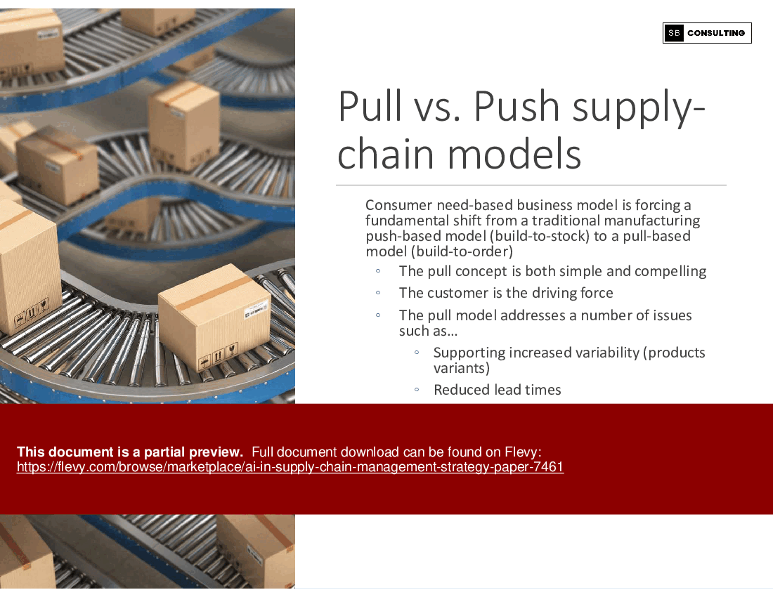 AI in Supply Chain Management: Strategy Paper (219-slide PPT PowerPoint presentation (PPTX)) Preview Image
