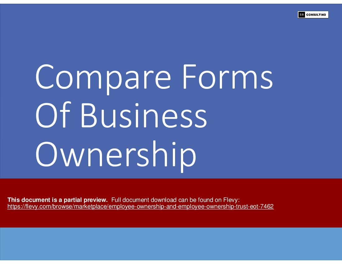 Employee Ownership and Employee Ownership Trust (EOT) (188-slide PowerPoint presentation (PPTX)) Preview Image