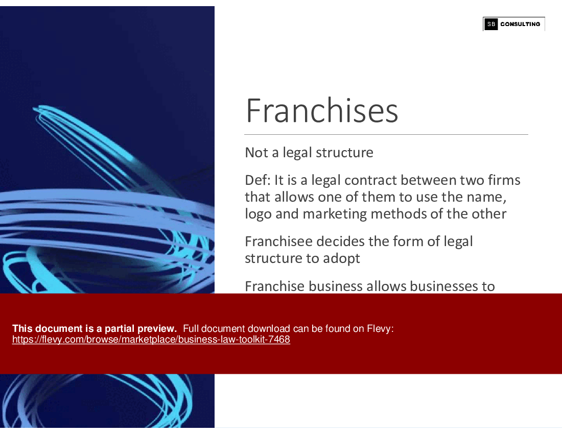 Business Law Toolkit (229-slide PPT PowerPoint presentation (PPTX)) Preview Image