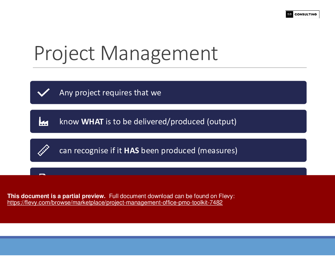 Project Management Office (PMO) Toolkit (293-slide PPT PowerPoint presentation (PPTX)) Preview Image
