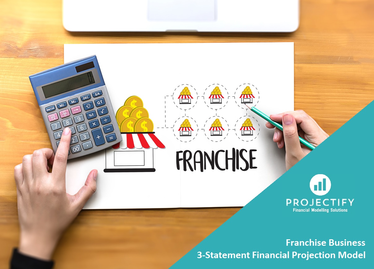 Franchise Business Financial Projection 3 Statement Model (Excel template (XLSX)) Preview Image