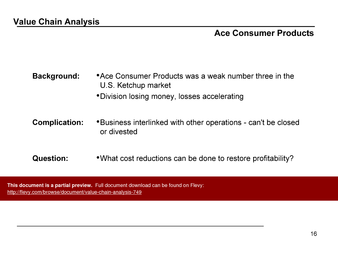 Value Chain Analysis (25-slide PPT PowerPoint presentation (PPT)) Preview Image