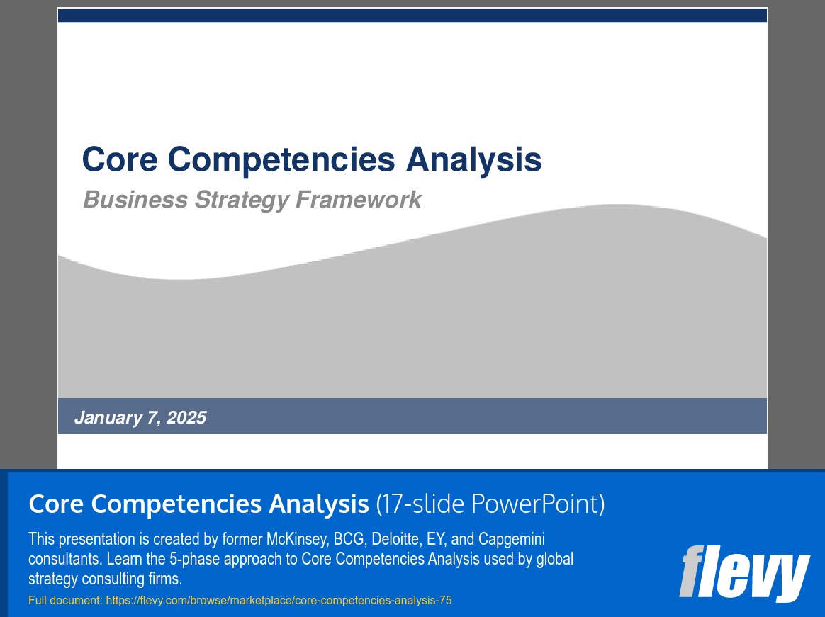 Core Competencies Analysis (17-slide PPT PowerPoint presentation (PPT)) Preview Image