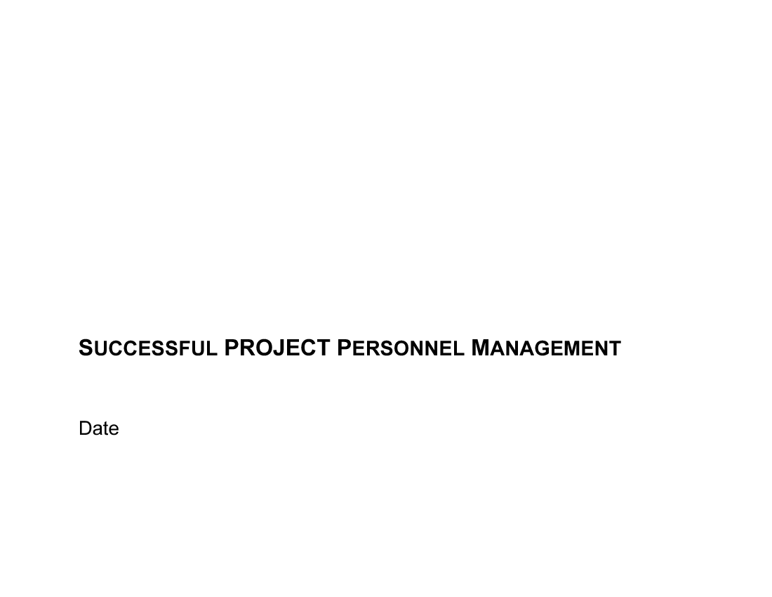 Project Personnel Management (45-slide PPT PowerPoint presentation (PPT)) Preview Image