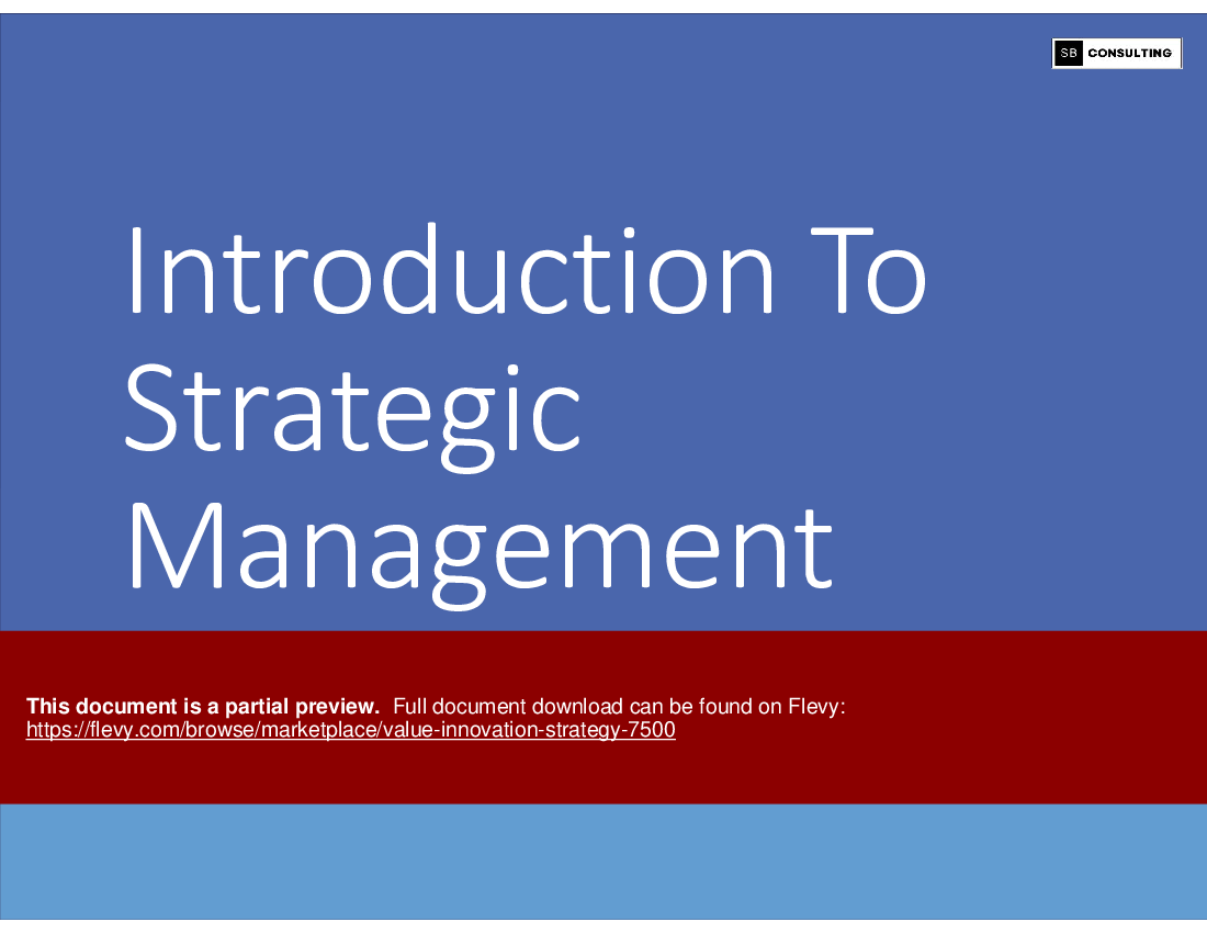 Value Innovation Strategy (240-slide PPT PowerPoint presentation (PPTX)) Preview Image