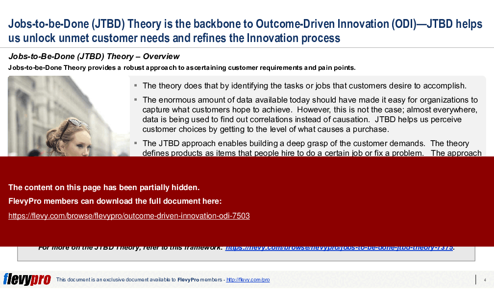 Outcome-Driven Innovation (ODI) (35-slide PowerPoint presentation (PPTX)) Preview Image