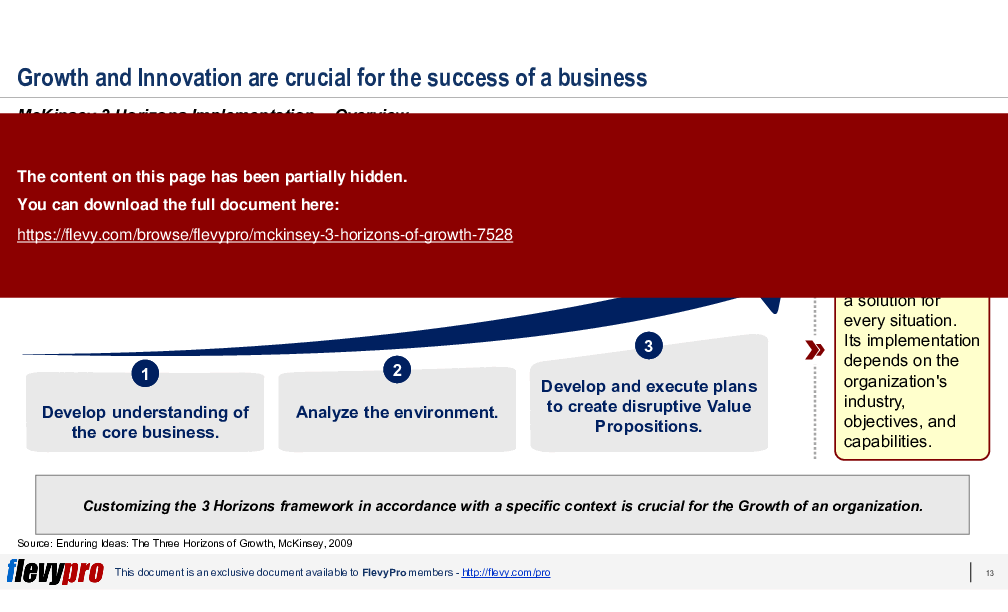 McKinsey 3 Horizons of Growth (31-slide PowerPoint presentation (PPTX)) Preview Image
