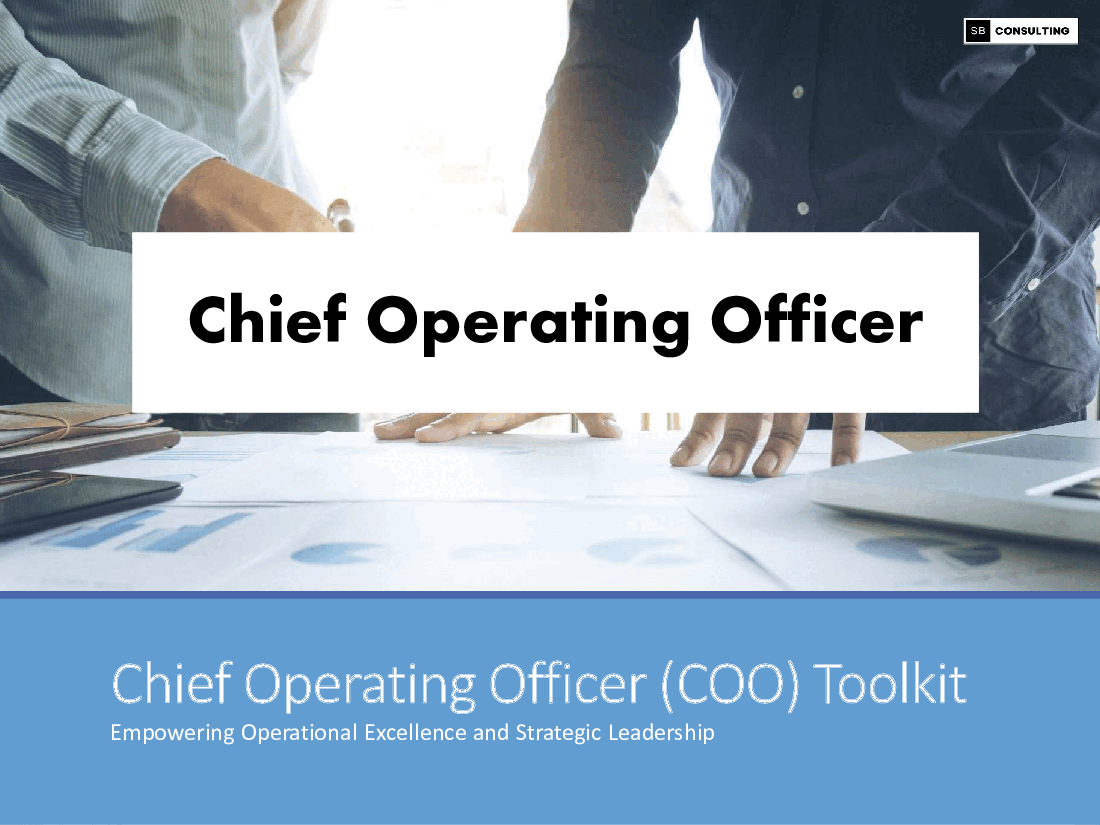 Chief Operating Officer (COO) Toolkit (390-slide PPT PowerPoint presentation (PPTX)) Preview Image