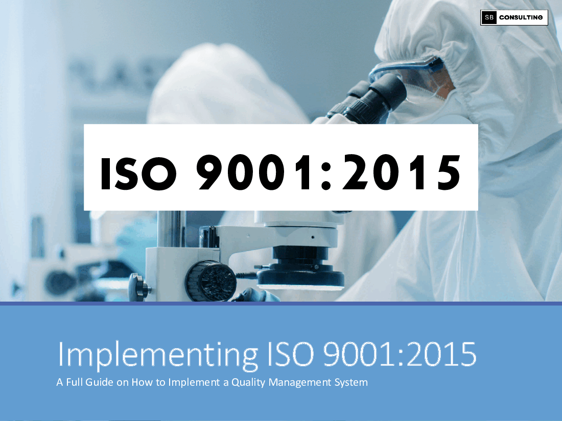 ISO 9001:2015 Implementation Guide (208-slide PPT PowerPoint presentation (PPTX)) Preview Image