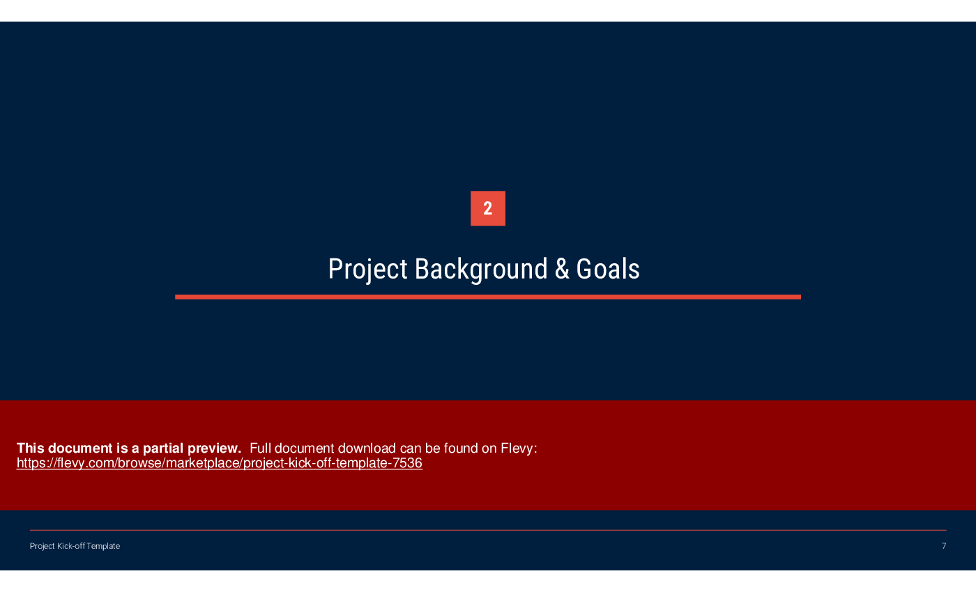 Project Kick-Off Template (36-slide PPT PowerPoint presentation (PPTX)) Preview Image