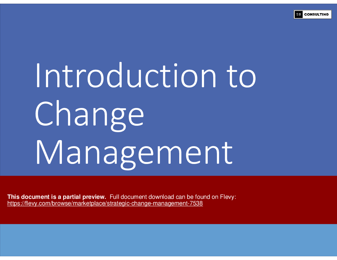 Strategic Change Management (198-slide PPT PowerPoint presentation (PPTX)) Preview Image