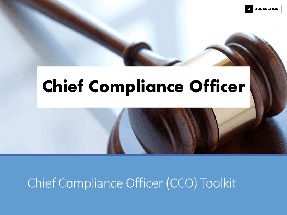 Chief Compliance Officer (CCO) Toolkit