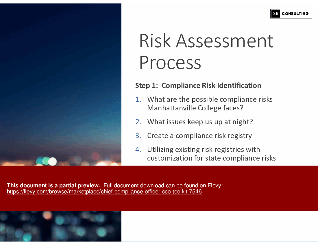 Chief Compliance Officer (CCO) Toolkit (170-slide PPT PowerPoint presentation (PPTX)) Preview Image