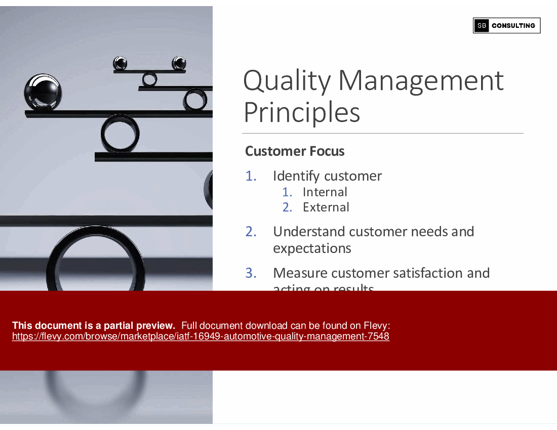 IATF 16949 Automotive Quality Management (153-slide PPT PowerPoint presentation (PPTX)) Preview Image