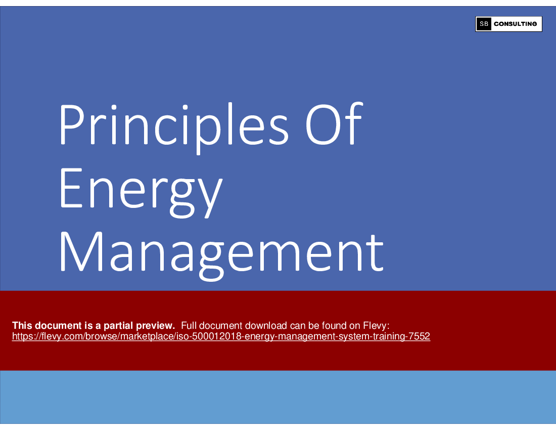 ISO 50001:2018 Energy Management System Training (126-slide PPT PowerPoint presentation (PPTX)) Preview Image