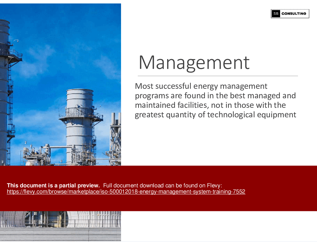 ISO 50001:2018 Energy Management System Training (126-slide PPT PowerPoint presentation (PPTX)) Preview Image