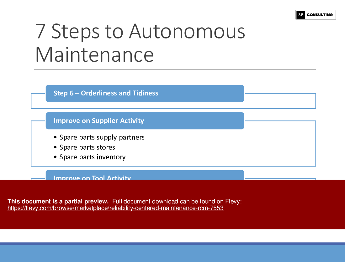 Reliability Centered Maintenance (RCM) (235-slide PPT PowerPoint presentation (PPTX)) Preview Image