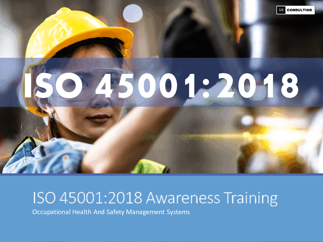 ISO 45001:2018 Awareness Training (223-slide PPT PowerPoint presentation (PPTX)) Preview Image