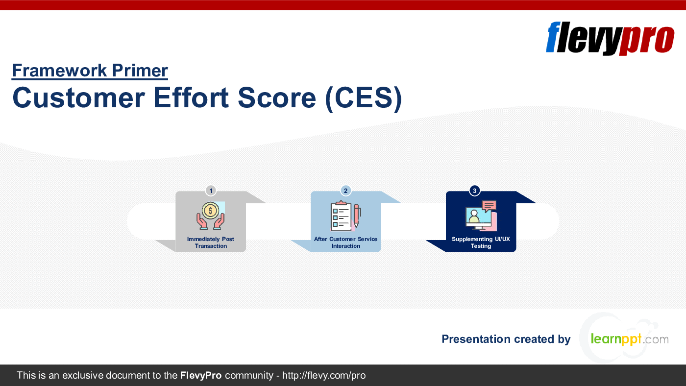 Customer Effort Score (CES) (30-slide PPT PowerPoint presentation (PPTX)) Preview Image