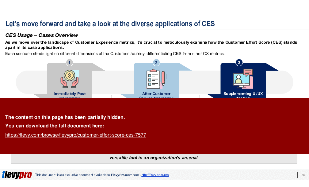 Customer Effort Score (CES) (30-slide PPT PowerPoint presentation (PPTX)) Preview Image