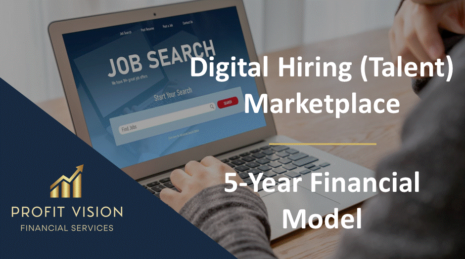 Digital Hiring (Talent) Marketplace – 5 Year Financial Model (Excel template (XLSX)) Preview Image