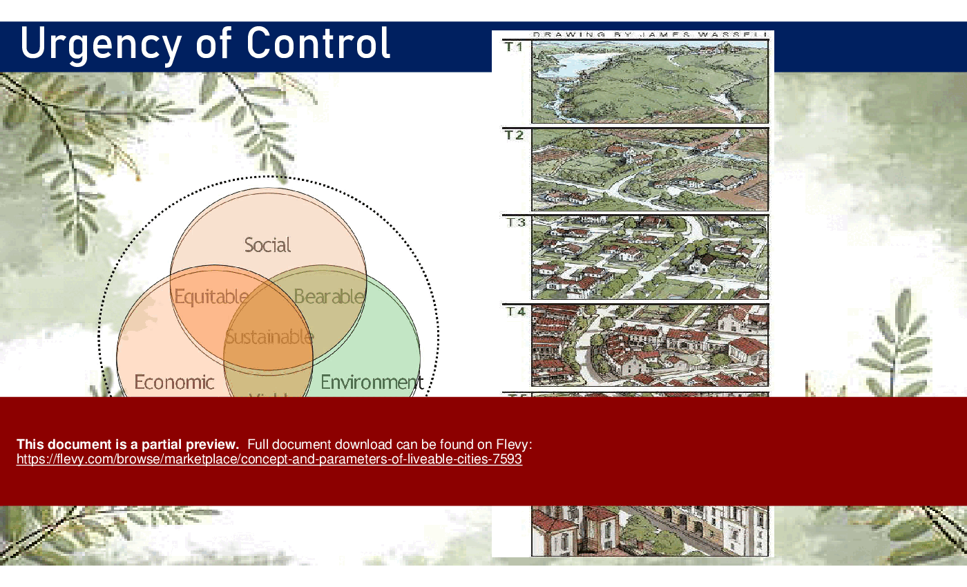 Concept & Parameters of Liveable Cities (60-slide PPT PowerPoint presentation (PPTX)) Preview Image
