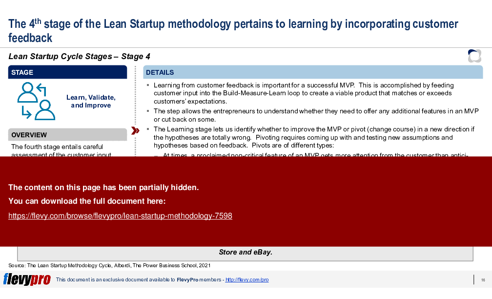 Lean Startup Methodology (27-slide PPT PowerPoint presentation (PPTX)) Preview Image