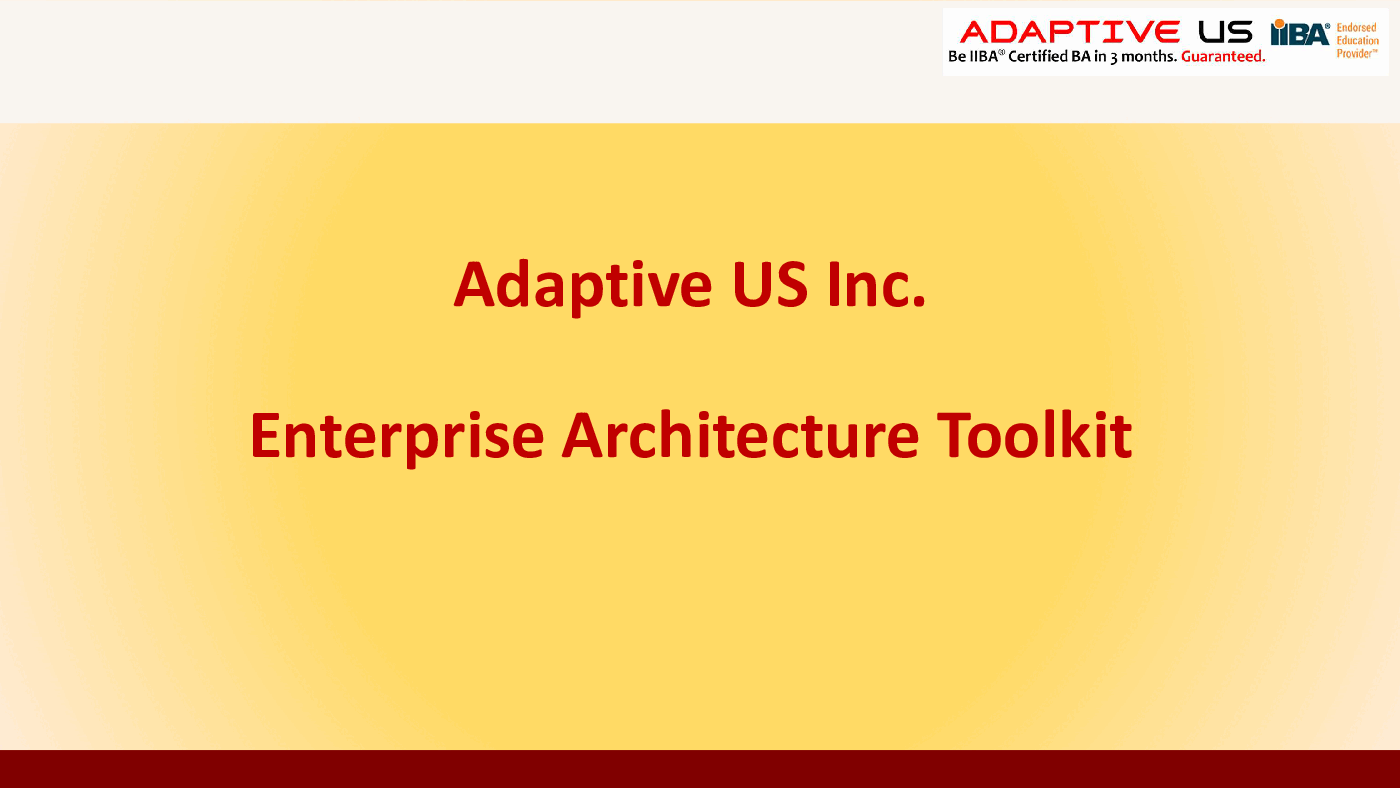 Enterprise Architecture Toolkit (47-slide PPT PowerPoint presentation (PPTX)) Preview Image
