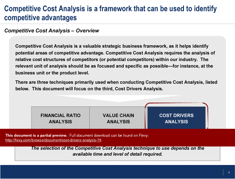 This is a partial preview of Cost Drivers Analysis (18-slide PowerPoint presentation (PPT)). Full document is 18 slides. 