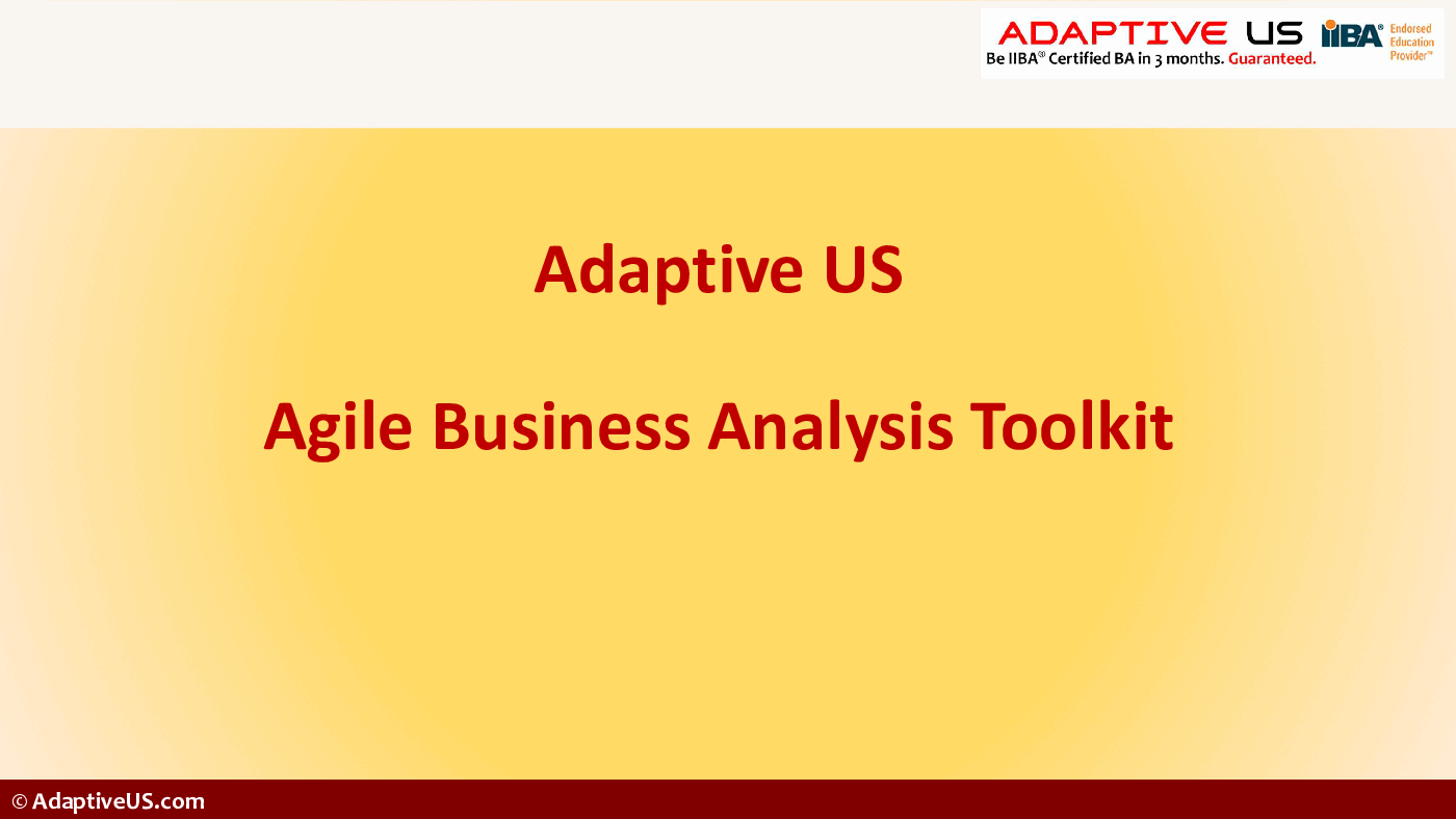 Agile Business Analysis Toolkit (7-slide PPT PowerPoint presentation (PPTX)) Preview Image