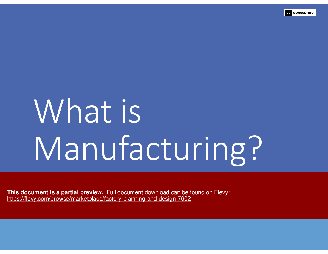 Factory Planning and Design (279-slide PPT PowerPoint presentation (PPTX)) Preview Image