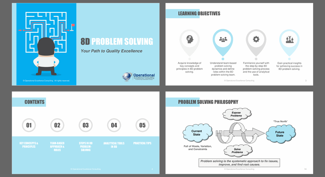 8D Problem Solving Process & Tools (256-slide PPT PowerPoint presentation (PPTX)) Preview Image