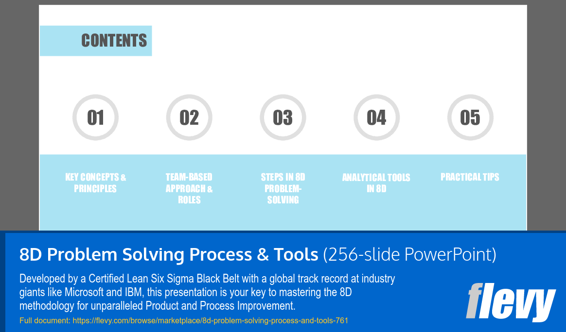 8D Problem Solving Process & Tools (256-slide PPT PowerPoint presentation (PPTX)) Preview Image