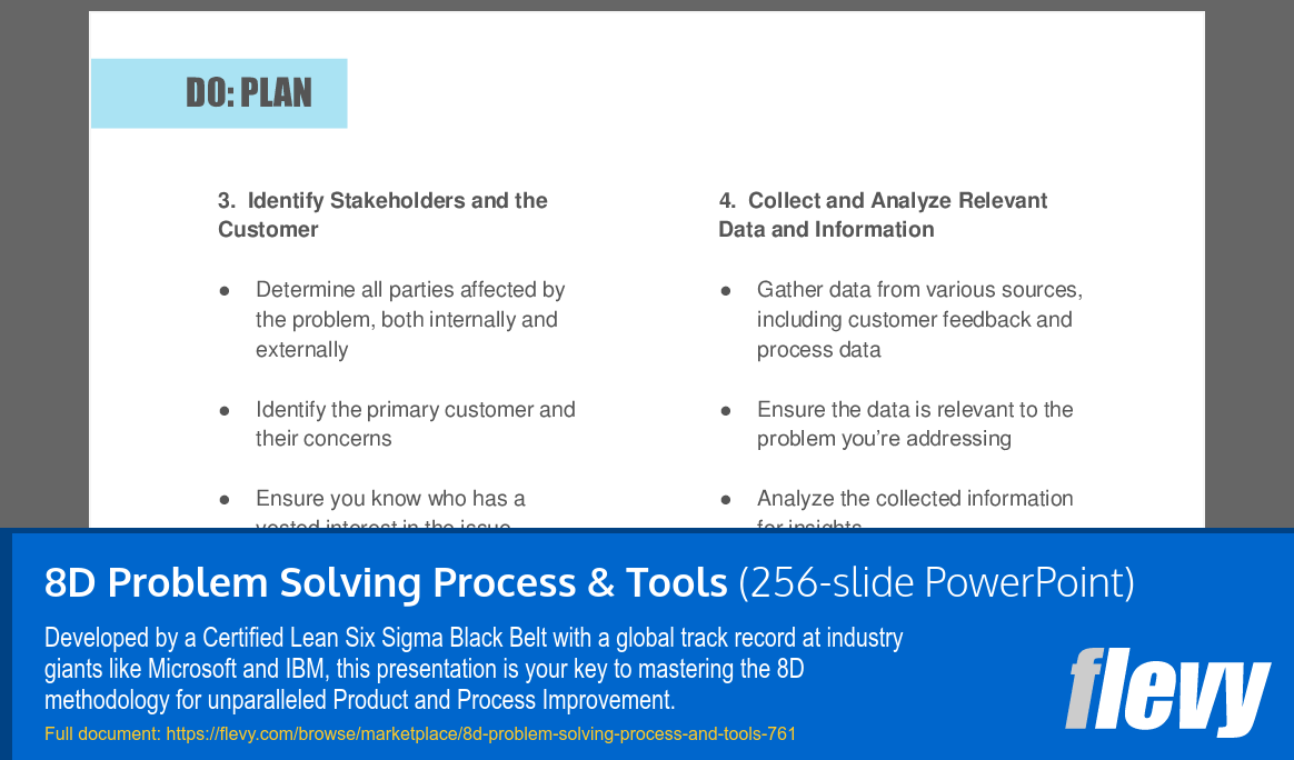 8D Problem Solving Process & Tools (256-slide PPT PowerPoint presentation (PPTX)) Preview Image
