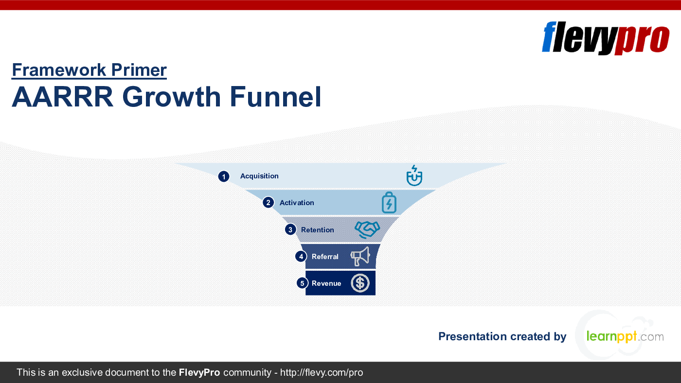AARRR Growth Funnel (27-slide PPT PowerPoint presentation (PPTX)) Preview Image